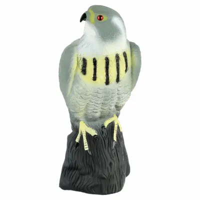 BIRD-X Falcon Decoy: Gray/Yellow, Plastic, 6,000 sq ft Coverage Area (MPN FALCON) - Outdoor Equipment