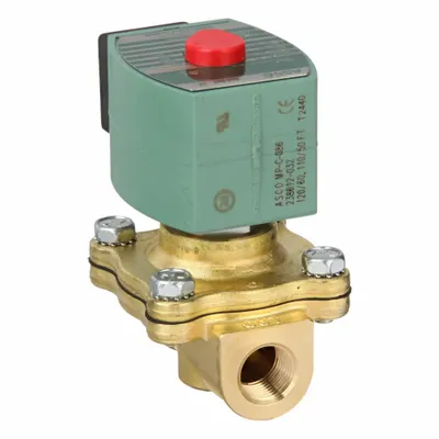 REDHAT Solenoid Valve: 2-Way, Normally Closed, 3/8 in Pipe Size, 110V AC/120V AC - 2-Way/2-Position, Normally Closed Solenoid Valves