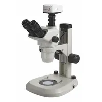 ACCU-SCOPE Microscope: Stereo, Trinocular, 0.67X to 4.5X, 22 mm Optical Field of View, LED, 100 mm (MPN 3076-LED)