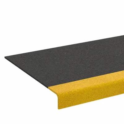 RUST-OLEUM Penutup Tapak Tangga: Grit Penuh, Plastik Diperkuat Fiberglass - Full Coverage Grit Stair Tread Covers & Nosings
