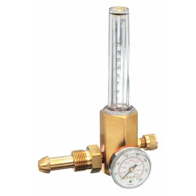 MILLER Regulator Flowmeter: Inlet CGA 580, Outlet 5/8"-18 F RH - Flowmeter Regulators