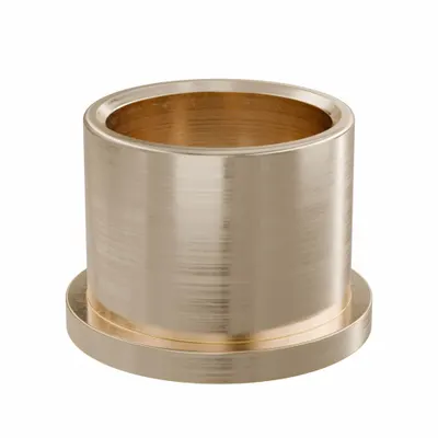 OILITE Flanged Sleeve Bearing: Bronze, SAE 841, 1 1/4 in Bore, 1 1/2 in OD, 1 1/4 in Lg - Lubricated General Purpose Metallic Flanged Sleeve Bearings