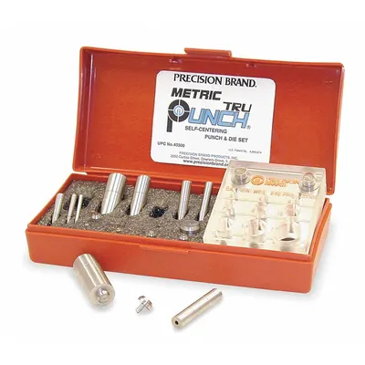 Set Pelubang dan Die: Pelubang Bulat, Baja Perkakas, 9 Pilot I.D. - Punch & Die Sets