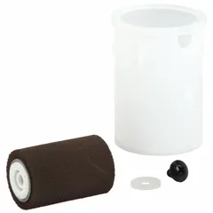 Neoprene replacement head for stencil roller frames, 3 1/8 in overall length. Designed for use with Mfr.No. RFR200-30. Used in industrial packaging and shipping operations to apply ink through stencils onto cartons and surfaces.