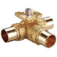 HVAC Control Ball Valve: 3-Way, 1 in Sweat, 7.4 CV Flow, 4.7 Bypass CV Flow, 200 psi Close-off (MPN VG1875CL)