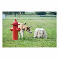 ULTRAPLAY Fire Hydrant: Steel/Thermoplastic, Red, 25 1/4 in Overall Ht, 13 1/2 in Overall Dia (MPN TBARK-465)