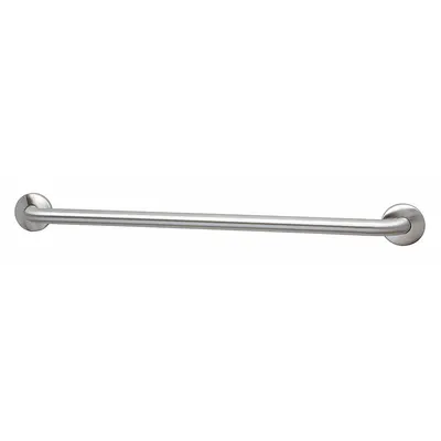 BRADLEY Pegangan Dinding: Lurus, 30 in Panjang, 1 1/4 in Diameter, Baja Tahan Karat, Satin - Standard Grab Bars