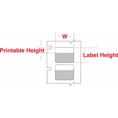Vinyl, white matte precut label roll for wire gauges 18 AWG to 8 AWG. Measures 1 in x 1 in. Compatible with Wraptor printer series; requires R4302 ribbon. Used for permanent identification of wires and cables in electrical panels, machinery, and control systems.