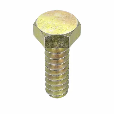 Sekrup SEMS: Ukuran M6.3, 16 mm Lg, Baja, Kuning Seng, Heksagonal Eksternal, Ring Heksagonal - Hex Head Washer Sheet Metal Screws