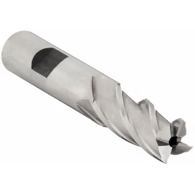 End Mill Persegi YG-1: Baja Kecepatan Tinggi, 4 Flute, 1/2" Dia Mill, 1-1/4" LOC - General Purpose High-Speed Steel Square End Mills
