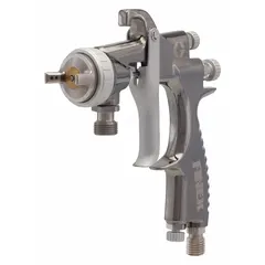 This conventional spray gun from GRACO features an aluminum body and a 1/4 in NPSM air inlet. It consumes 11.0 cfm at 50 psi and includes an air cap. Designed for applying epoxies, paints, and sealers in industrial finishing and maintenance operations.