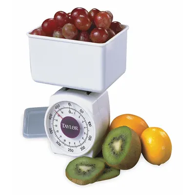 TAYLOR Timbangan Dial: 3 in Kedalaman Permukaan Timbangan, 4 1/4 in Lebar Permukaan Timbangan - Food Scales