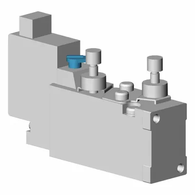 SMC Katup Kontrol Udara Solenoida: Lima-Arah / Dua-Posisi, SYJ5000, Solenoida Tunggal - SMC SYJ Series Directional Control Valves