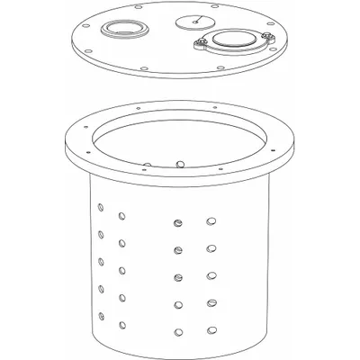 LIBERTY PUMPS Bak Sumur: Busa Struktural, 15 3/4 in Dia. x 16 in H, Untuk 1 Pompa - Crawl-Space Sump Basins