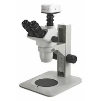 ACCU-SCOPE Microscope: Stereo, Trinocular, 0.67X to 4.5X, 22 mm Optical Field of View, Std, 100 mm (MPN 3076-PFS)