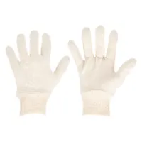 These uncoated cotton jersey gloves are designed for general handling, light assembly, and maintenance tasks. The knit cuff provides a secure fit, and the white cotton material offers basic hand protection in dry, non-abrasive environments. Suitable for task and chore applications