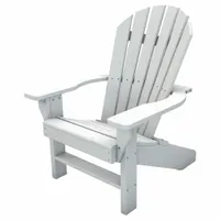ULTRASITE Adirondack Chair: White, White, Vandal Resistant, 16 in Seat Ht, 20 1/2 in Seat Wd (MPN PB ADSEAWHI)