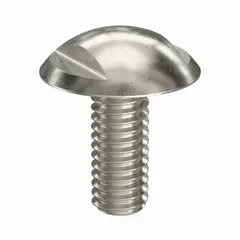 This hygienic truss-head panel screw features an M4x0.70 thread, 10 mm length, and a 6 mm width across flats. Constructed from 316 stainless steel with a plain finish, it uses a spanner drive for secure fastening in applications requiring corrosion resistance and easy cleaning.