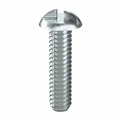 TAMPER-PRUF SCREW Sekrup Tahan Kerusakan: Ukuran Ulir 1/4"-20, Panjang 1 in, Baja, Dilapisi Seng - Round Head Tamper-Resistant Machine Screws