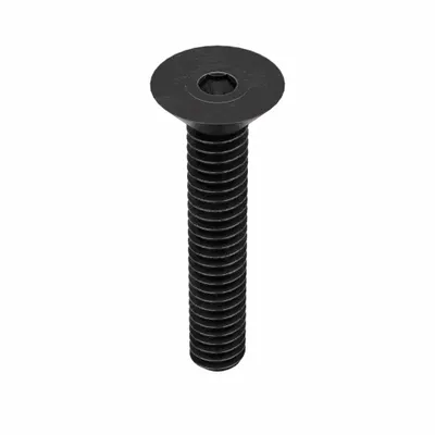 KERR LAKESIDE Sekrup Kepala Datar Soket: Ukuran Ulir 1/4"-20, Panjang 1 1/4 in, Datar, Oksida Hitam - Flat Head Socket Cap Screws