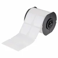 Flag Label: V-Shaped, 1 29/32 in x 2 in, Polyester, White ( Gloss ), 1,500 Labels Included (MPN B33-361-483)