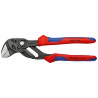 Pliers Wrenches,7 1/4": Flat, Push Button, 1 1/2 in Max Jaw Opening, 7 1/8 in Overall Lg, Smooth (MPN 86 02 180)