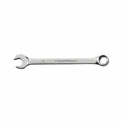 Metric 6-point combination wrench with 10 mm head size. Constructed from alloy steel with a full polish chrome finish. Offset design provides access to recessed fasteners. Suitable for tightening or loosening bolts in mechanical and maintenance tasks.