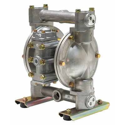 Dayton Pompa Diafragma Ganda: Badan Aluminium, Koneksi NPT, 27 gpm, Tinggi Maks. 231 ft - Aluminum Housing AODD Pumps