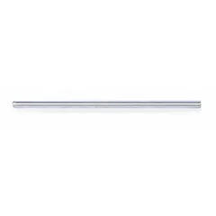 Aluminum support rod for laboratory use. Rod diameter 1/2 in, overall length 6 in, overall height 1 in. Used to hold clamps, burettes, and other apparatus in general lab setups.