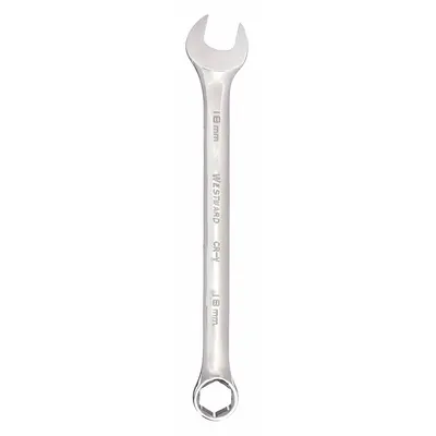 WESTWARD Kunci Kombinasi: Baja Paduan, Krom, Ukuran Kepala 18 mm, Panjang Keseluruhan 9 1/4 in - Metric 6-Point Combination Wrenches