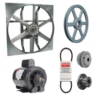 Exhaust Fan with Drive Package: Belt Drive, 30 in Blade, 3/4 hp, 10,798 cfm, 115/230V AC, 1 ph (MPN 7M892)