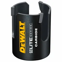 Carbide-tipped hole saw for cutting clean holes in wood materials. Features a 2-1/4 in diameter, 5/8"-18 thread size, and 2-7/16 in maximum cutting depth. Designed for use with compatible mandrels in construction and carpentry applications.