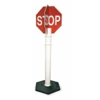 Traffic Sign with Base: 56 in x 11 in Nominal Sign Size (W x H), ABS, 0.25 in Thick, R1-1 MUTCD (MPN 03-747QDH15)