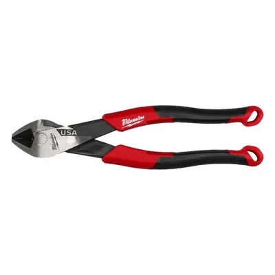 MILWAUKEE Tang Pemotong: Flush, Miring, Meruncing, 3/4 in Panjang Rahang, 1 1/4 in Lebar Rahang - Flush-Cut Diagonal-Cutting Pliers