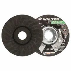 General-purpose cut-off wheel for soft metals such as aluminum and non-ferrous alloys. Type 27 depressed center design with 60 grit specification. Measures 4-1/2" diameter by 3/64" thickness with a 7/8" arbor hole. Suitable for fabrication and maintenance cutting applications.