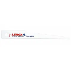 This 5-pack of LENOX reciprocating saw blades is designed for wood-cutting and pruning. Each blade measures 4 inches in length with a 0.035-inch thickness, suitable for straight and curved cuts in wood and landscaping materials.