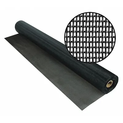 Kasa Pengganti PHIFER: Poliester, Hitam, Ukuran Mesh 17 x 10, Lebar 6 ft, Panjang 50 ft - Pet Resistant Polyester Pet Door and Window Screen