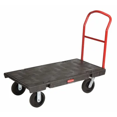 Truk Platform RUBBERMAID COMMERCIAL PRODUCTS: 2.000 lb, Hitam, Plastik - General Purpose Plastic-Deck Platform Trucks
