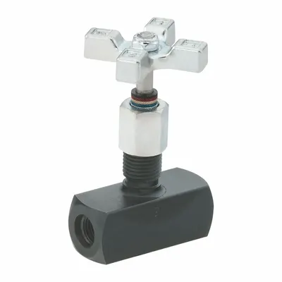 Parker Katup Kontrol Aliran: Laju Aliran Maks 3 gpm, #4 SAE O-Ring Boss, #4 SAE O-Ring Boss - Precision Needle Flow Control Valves