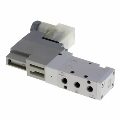 SMC Katup Kontrol Udara Solenoida: Lima-Arah / Dua-Posisi, SYJ5000, Solenoida Tunggal - SMC SYJ Series Directional Control Valves