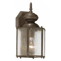 Wall Lantern: Incandescent, 100 W, 120V AC, 12 3/4 in Overall Ht, Aluminum Housing Material (MPN P5777-20)