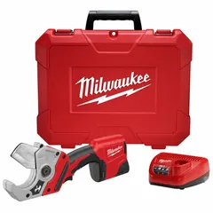 This cordless pipe cutter is designed for cutting PEX tubing up to 2 inches in diameter. It is powered by the M12 REDLITHIUM battery system and includes one battery. Suitable for use in plumbing, radiant heating, and hydronic systems.