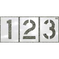 C.H. HANSON Stencil Set: 0 to 9/Blank ( ), 12 in Character Ht, 9 in Character Wd, Polyethylene (MPN 70358)