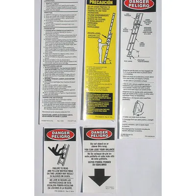 WERNER Label Petunjuk Tangga Ekstensi dan Keselamatan: Cocok untuk Werner - Material Handling Parts