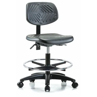 Kursi Ruang Bersih: Poliuretan, Tanpa Lengan, Rentang Tinggi 19 1/2 in hingga 27 1/2 in - Polyurethane Lab Chairs