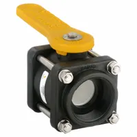 BANJO Manual Two-Way Ball Valve: 2 in, Polypropylene, Straight, FNPT x FNPT, Three-Piece, Lever (MPN V200)