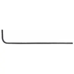 L-shaped hex key with 3/64 in SAE tip size and long length for accessing recessed fasteners. Made from alloy steel with black oxide finish. Handle length is 3 in. Used for tightening or loosening hex socket screws in assembly and maintenance tasks.