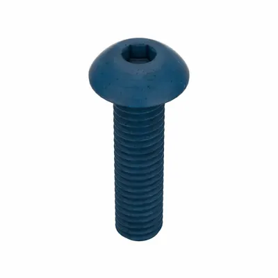 METRIC BLUE Sekrup Kepala Soket: M3x0.50 Ukuran Ulir, 12 mm Pjg, Tombol, Fosfat Biru - Button Head Socket Cap Screws