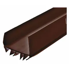 Vinyl automatic door bottom in bronze finish. Measures 36 inches long by 1-3/4 inches wide. Seals the gap under a door to block drafts, dust, and insects. Suitable for exterior or interior doors in commercial and residential settings.