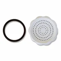White plastic replacement component for spray systems, serving as an insulation cover, handle, or cartridge. Overall length of 2 inches. Used in industrial cleaning and sanitation applications for maintenance or repair of spray control systems